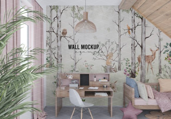 Download Wall Mockup Wallpaper Mockup Kids Room - Kids room Collection