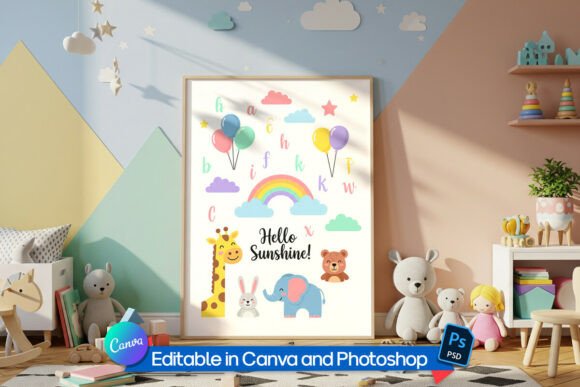 Download Children’s Bedroom Frame Mockup - Premium Resources