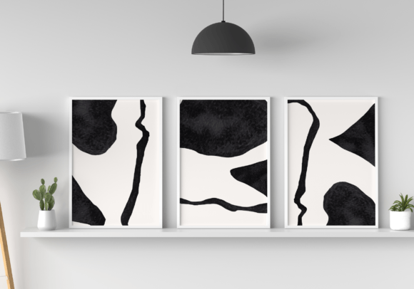 Download Set of 3 Scandinavian Abstract Art - Scandinavian Collection