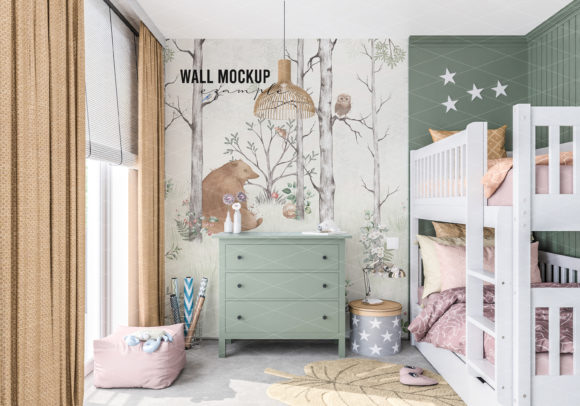 Download Wall Mockup Wallpaper Mockup Kids Room - Kids room Collection